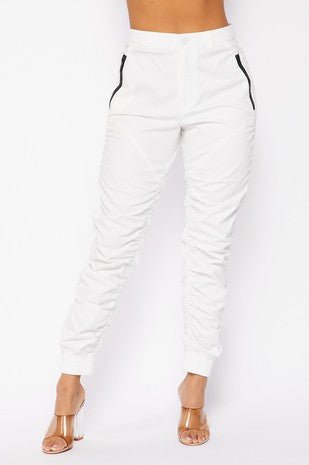 Ivory zip pants - TASTEYBOUTIQUE